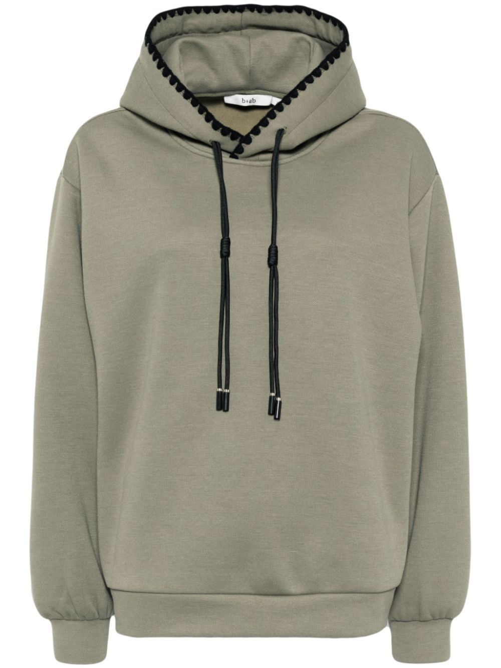 contrast-detail hoodie