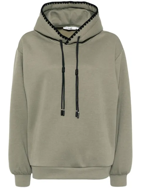 b+ab contrast-detail hoodie