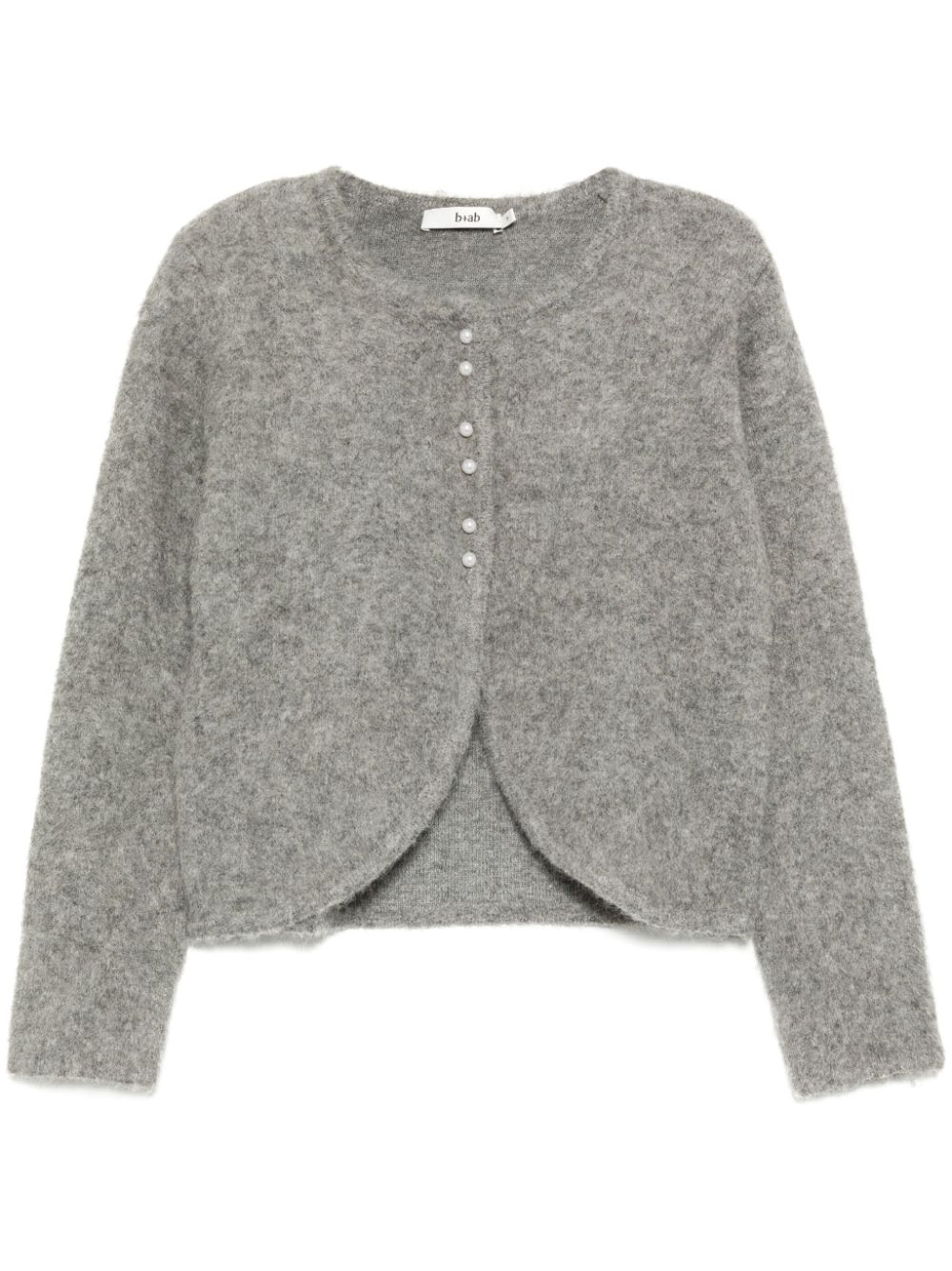 round-neck cardigan