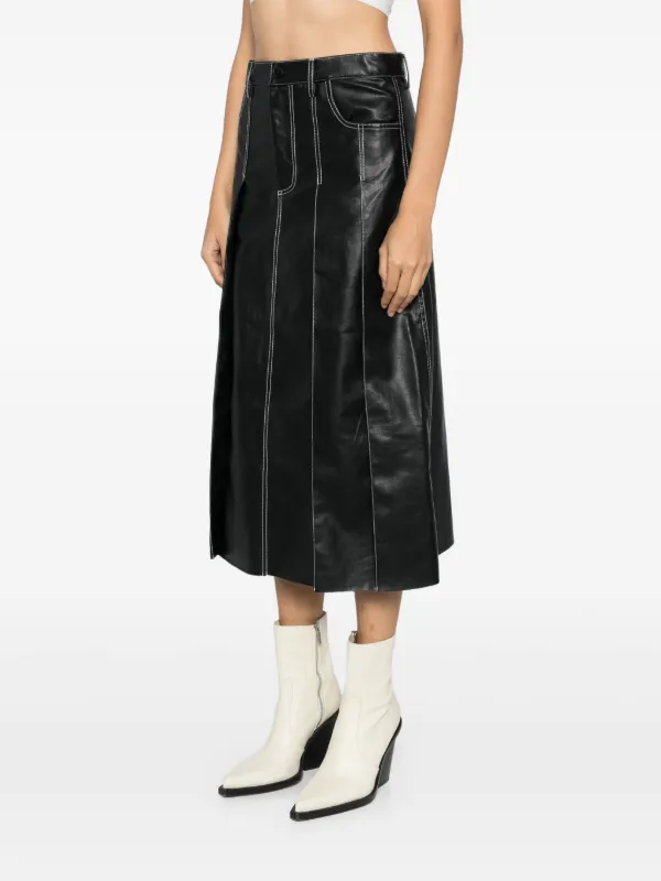 b+ab コントラストステッチ スカート | ブラック | FARFETCH JP