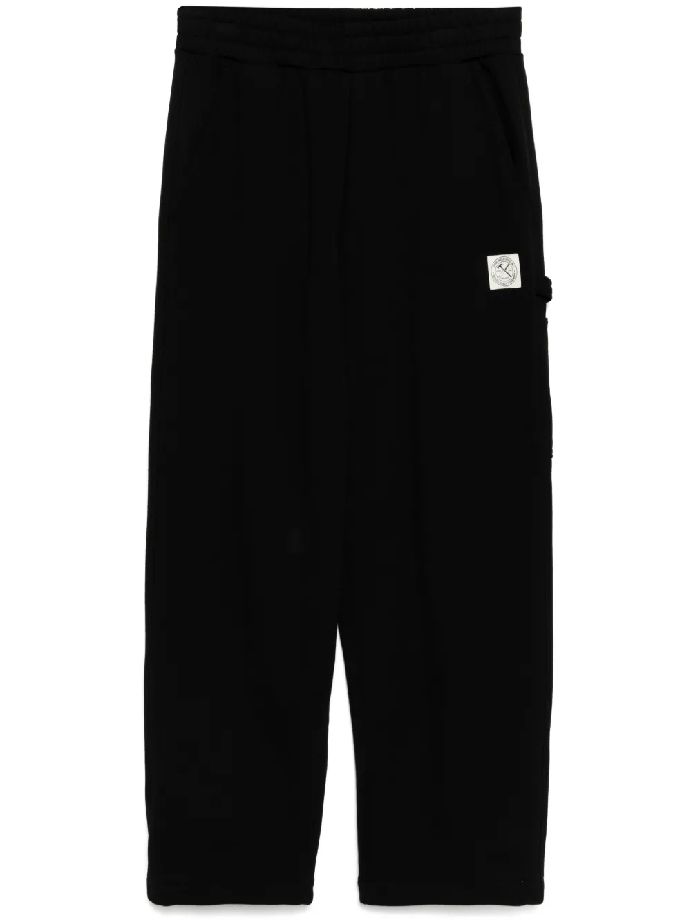izzue logo patch sweatpants | Black | Image 1
