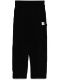 izzue logo patch sweatpants - Black