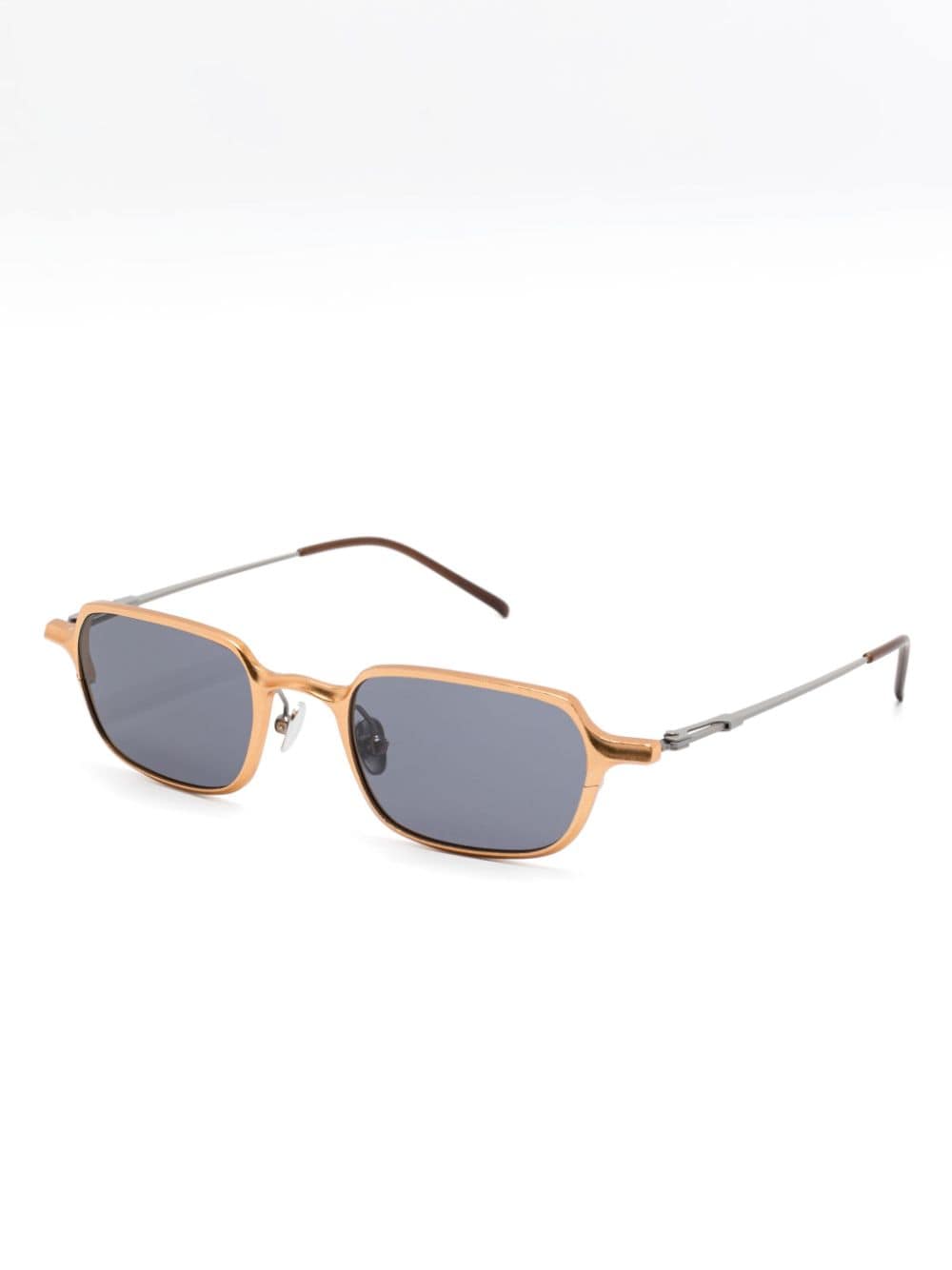 Shop Rigards Rectangle-frame Sunglasses In ゴールドトーン