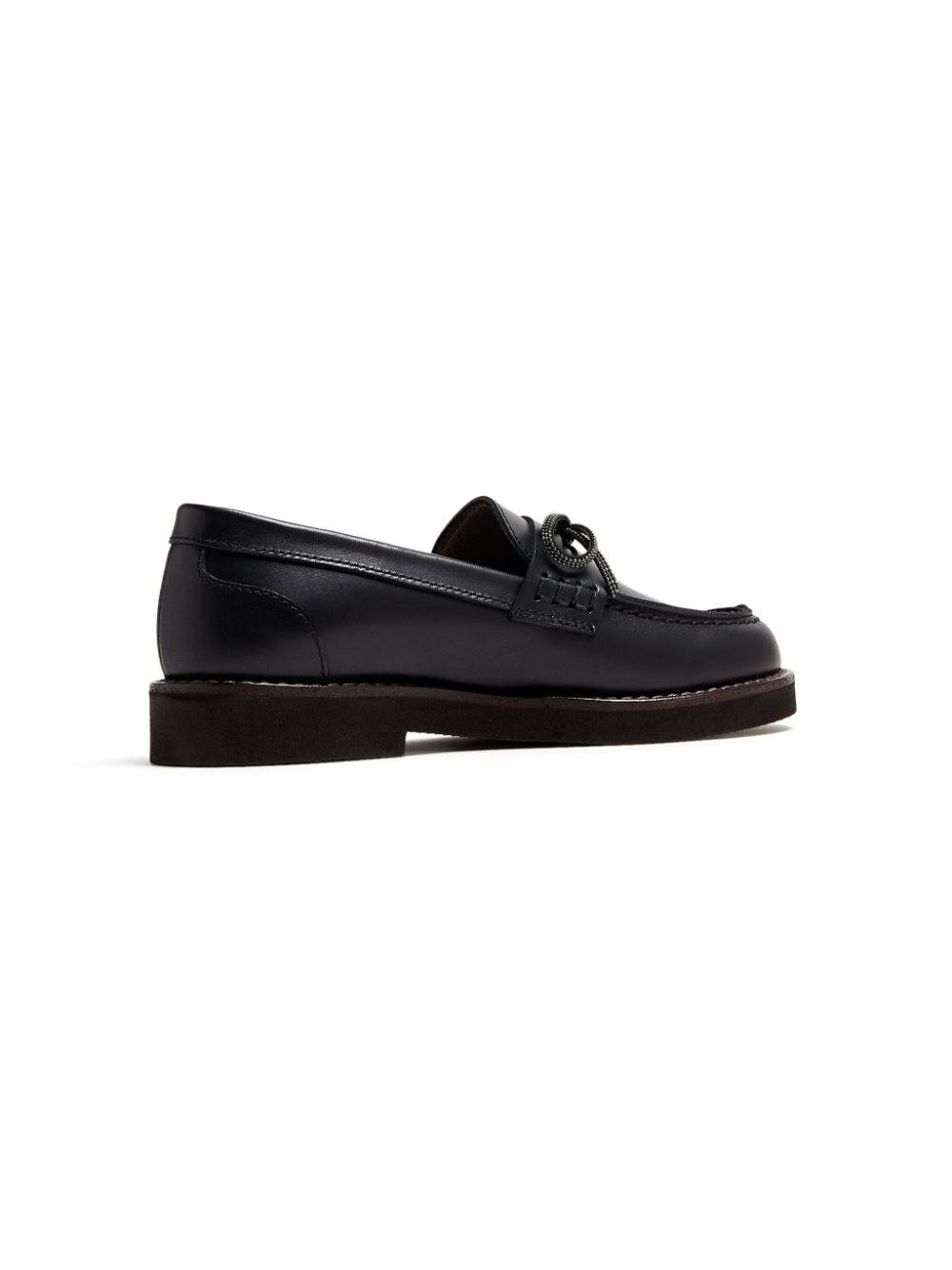 Brunello Cucinelli Kids Loafers verfraaid met monili kralen Zwart