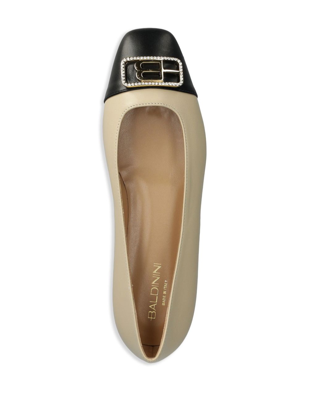 Baldinini Leren ballerina's Beige