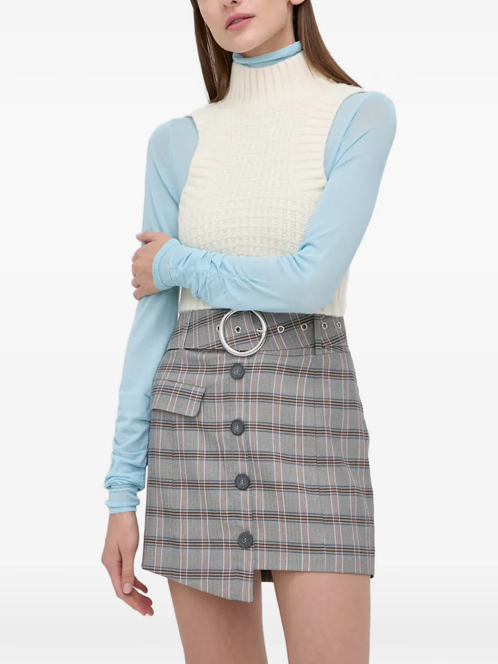 For Love And Lemons turtleneck vest - Toni neutri