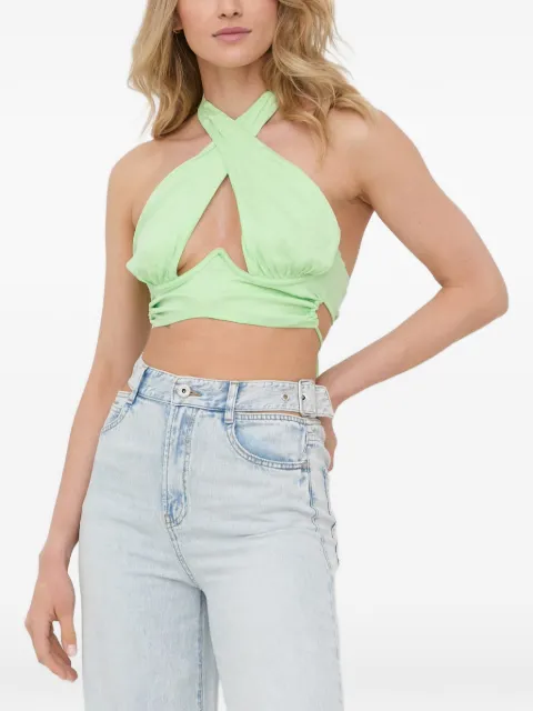 For Love And Lemons top corto con tiras cruzadas