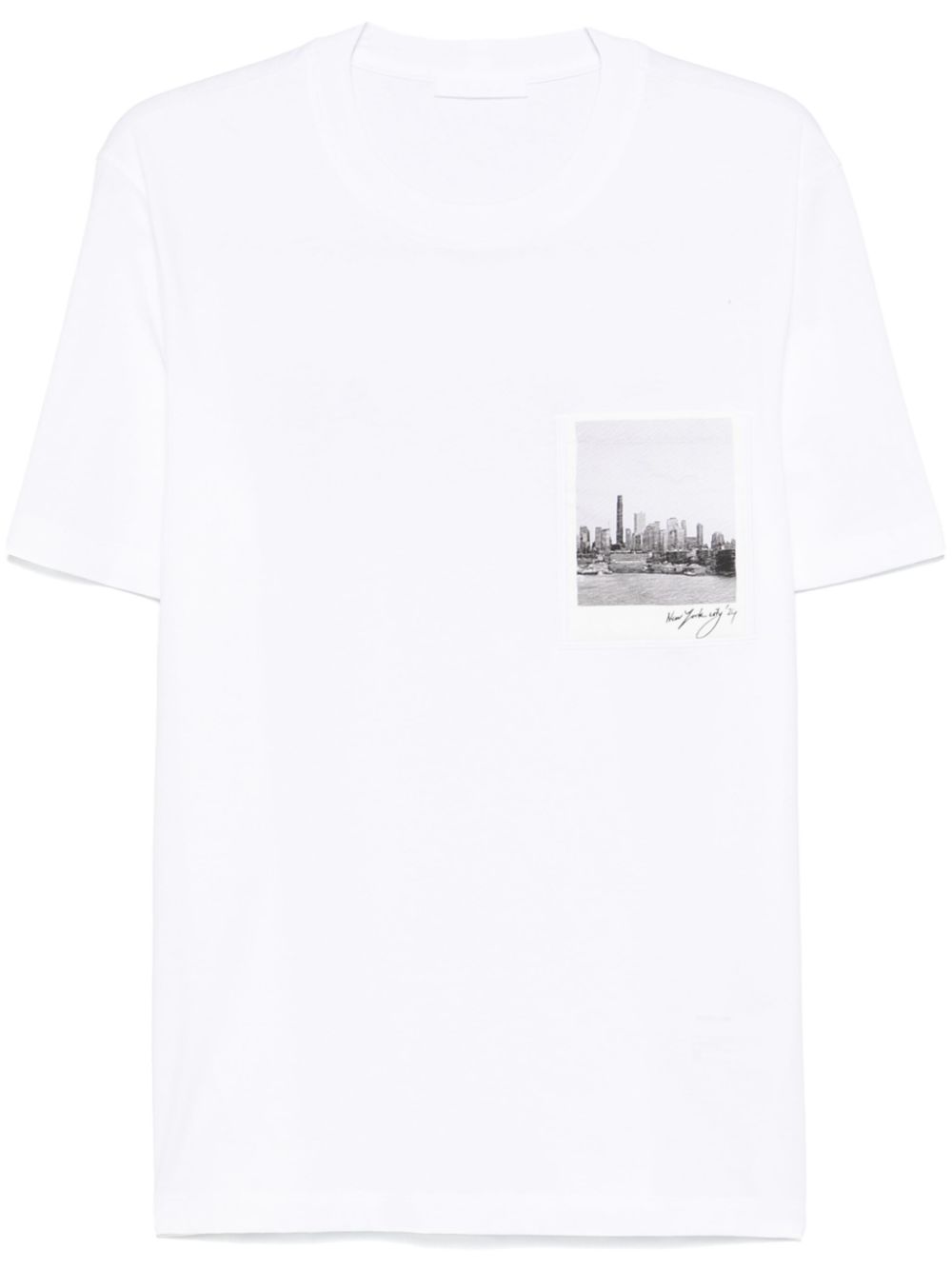 Helmut Lang Skyline ansichtkaart T-shirt Wit