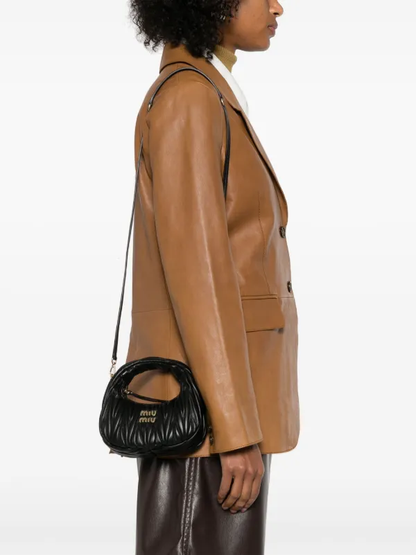 Miu Miu Mini Wander Tote Bag | Black | FARFETCH