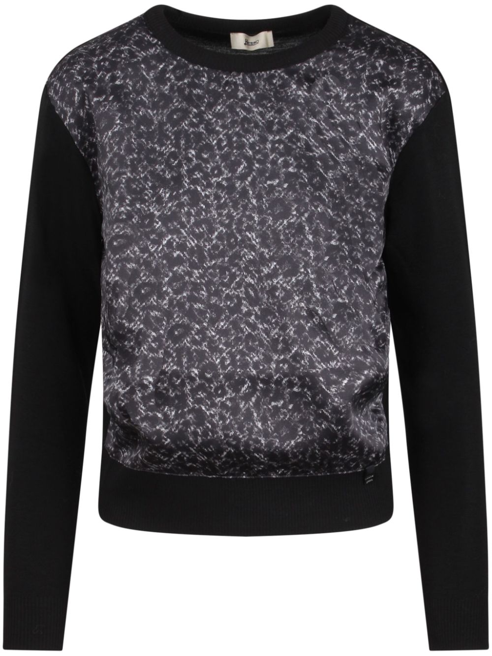 Herno Sweater met print Zwart