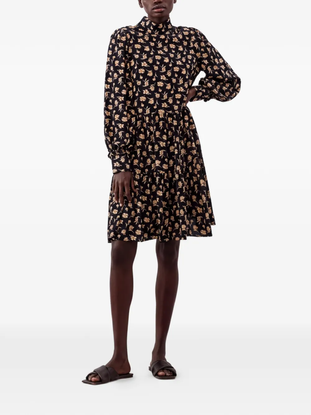 IVY OAK Jurk met bloemenprint Zwart