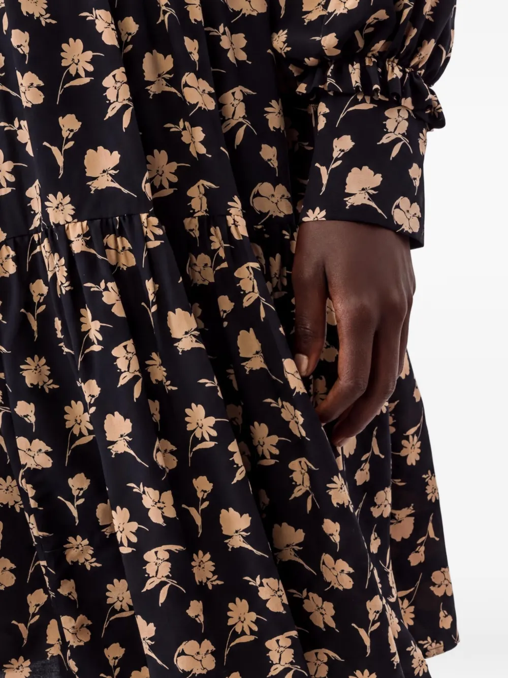 IVY OAK Jurk met bloemenprint Zwart
