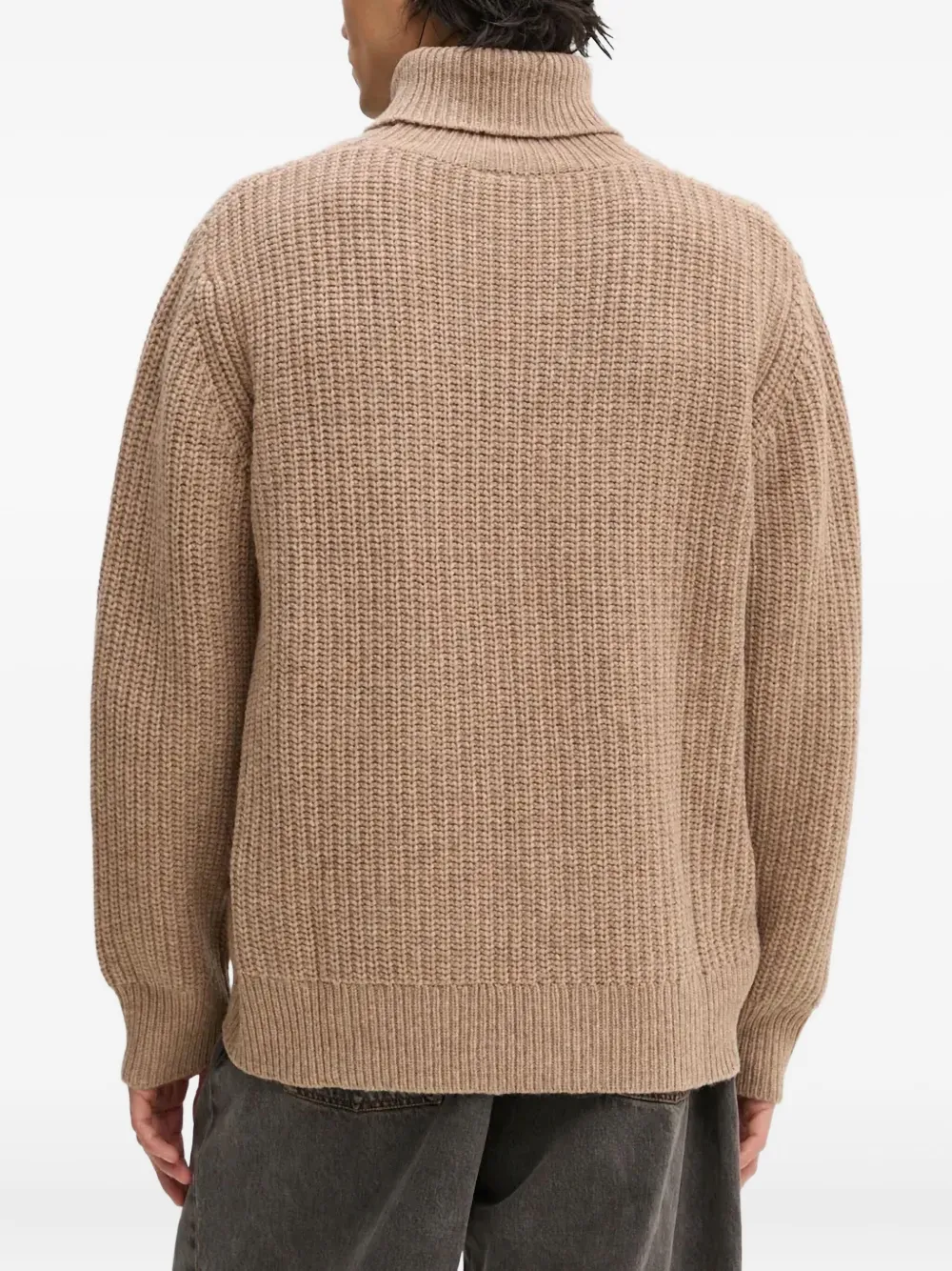 Won Hundred Ribgebreide coltrui Beige