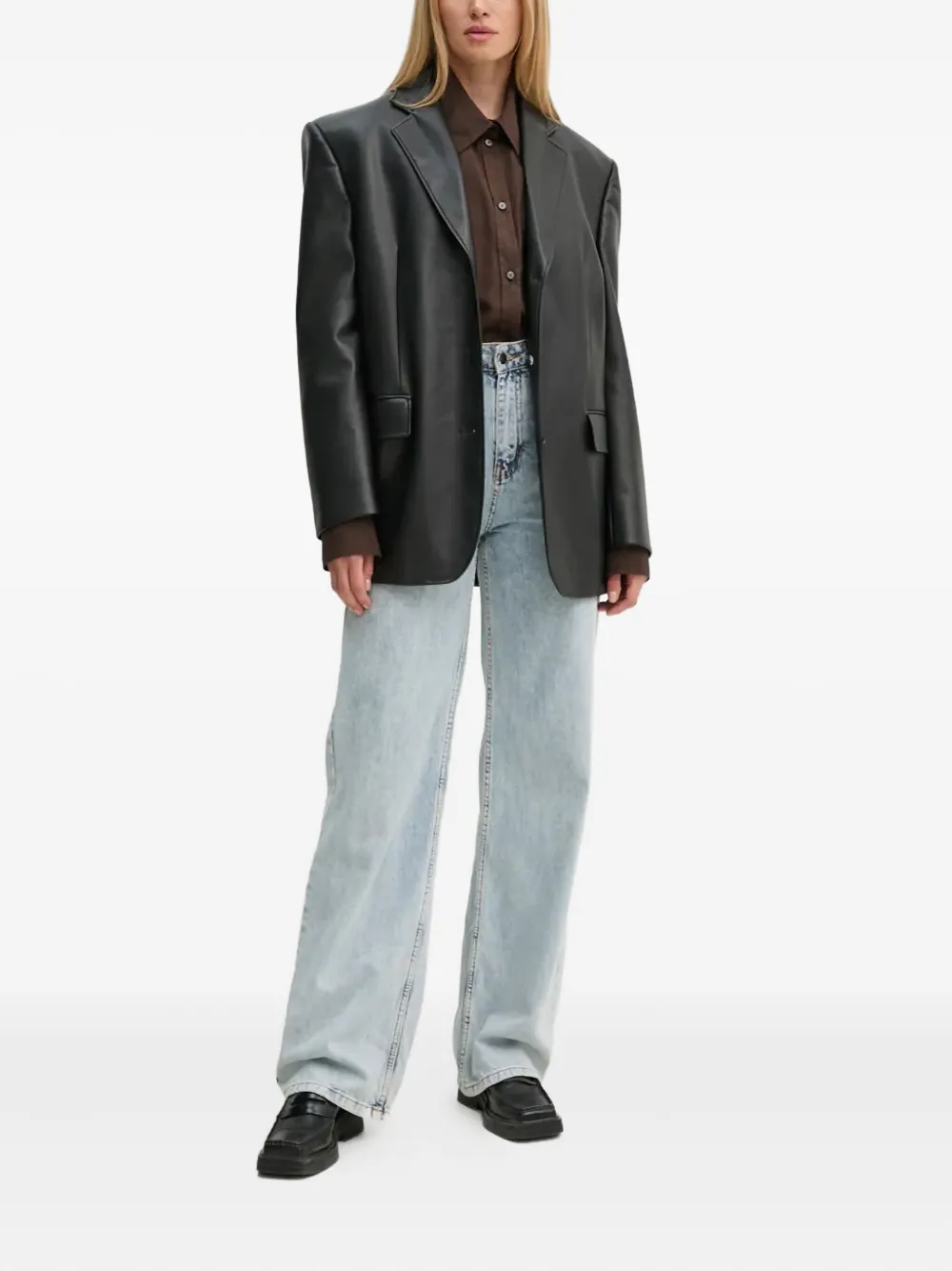 Won Hundred buttoned long-sleeve shirt - Bruin