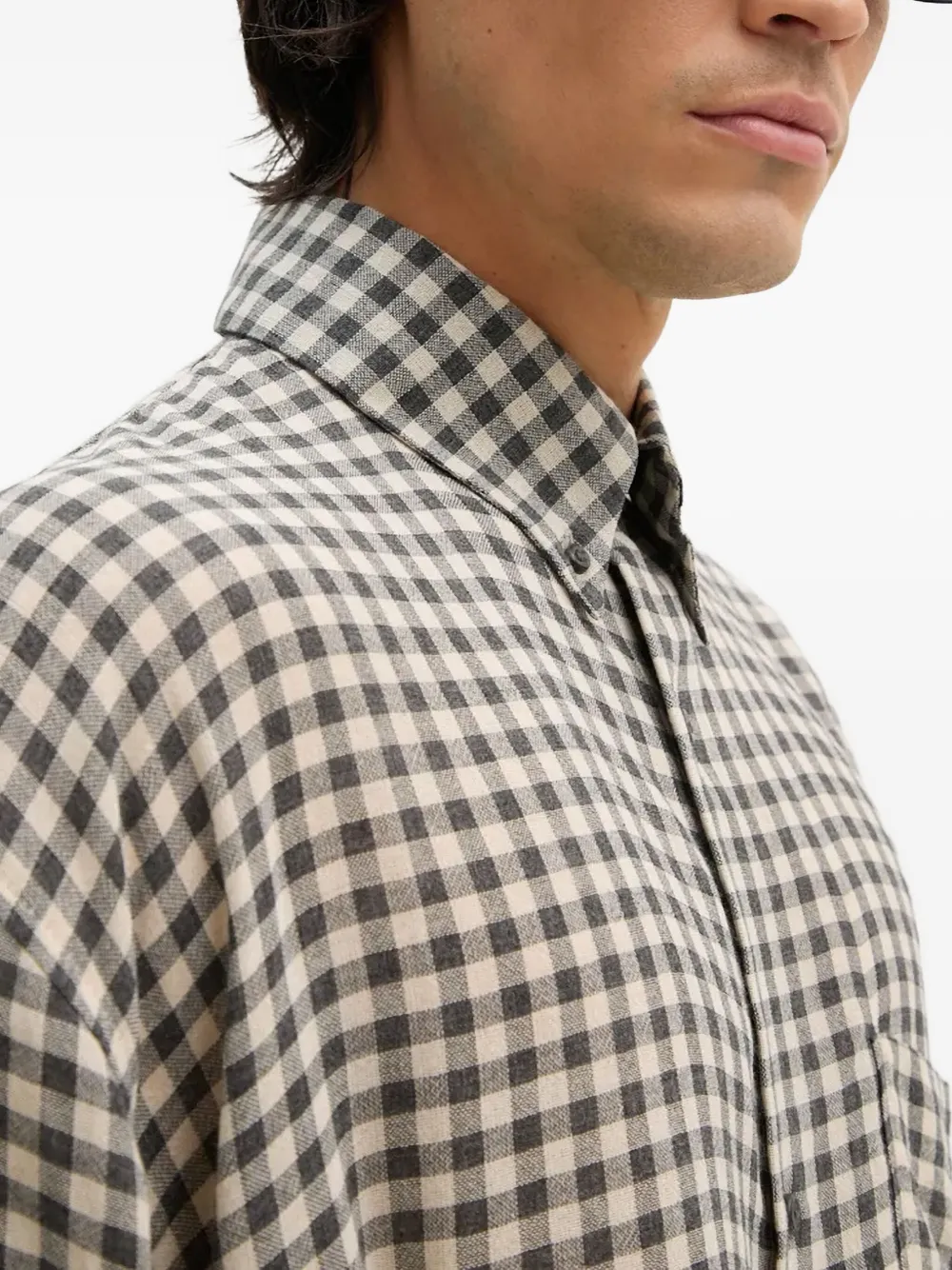 Won Hundred Geruit shirtjack Zwart