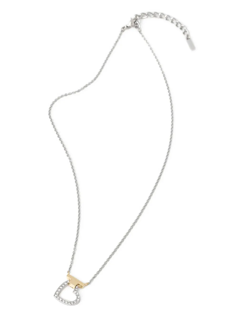 Trussardi heart-pendant necklace - Argento