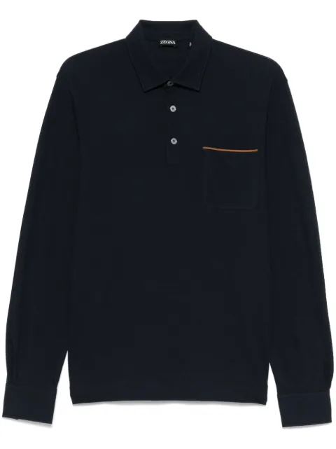 Zegna piqué-weave polo shirt