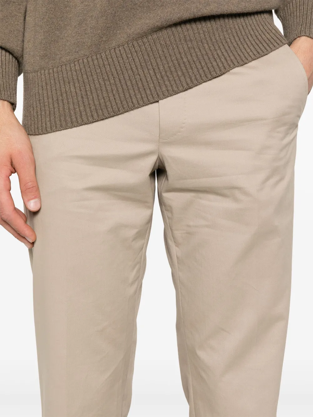 Shop Zegna Straight-leg Trousers In Neutrals
