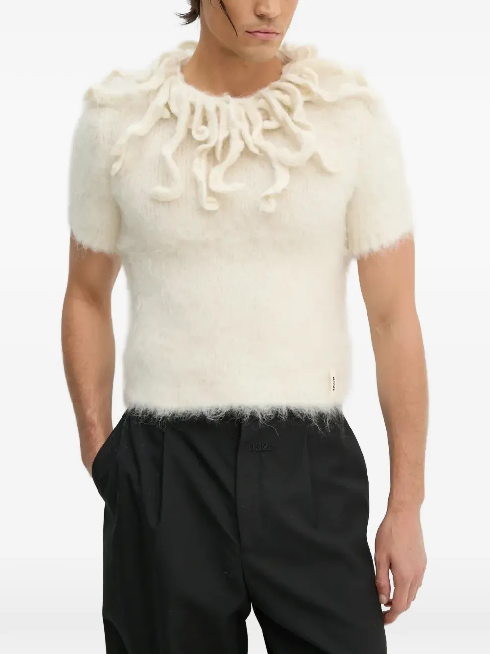 Sunnei ruffled short-sleeve T-shirt | Neutrals | Image 1