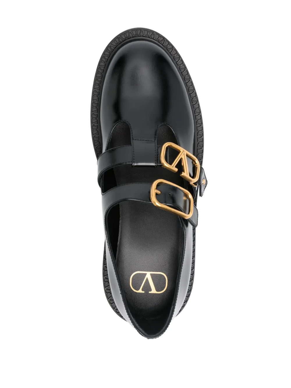 Valentino Garavani VLogo leren loafers Zwart