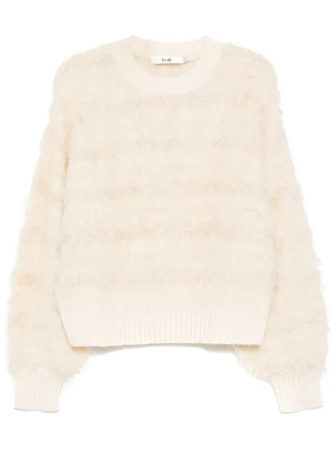 b+ab pull texturé à col rond