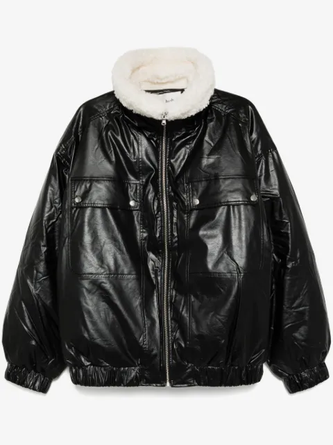 b+ab faux-leather jacket