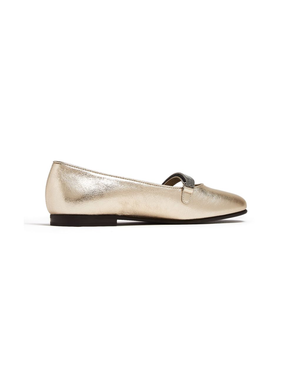 Brunello Cucinelli Monili-embellished ballet flats Gold