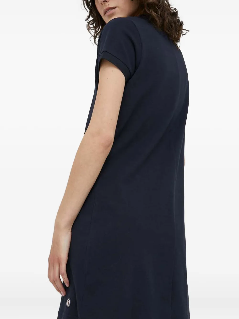Colmar V-neck Logo Mini Dress In Blue