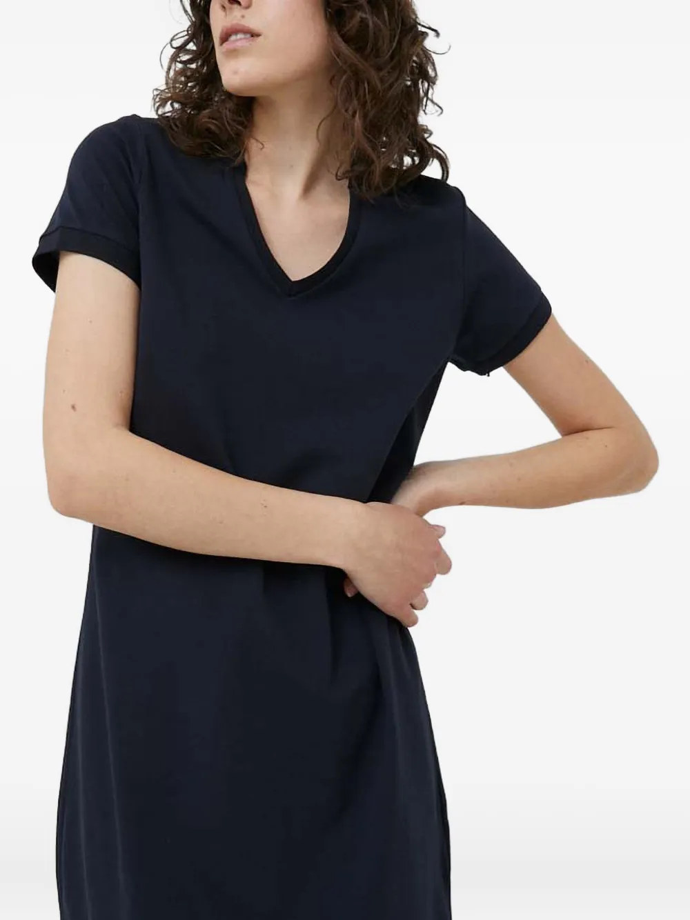 Colmar V-neck logo mini dress | Blue | Image 1