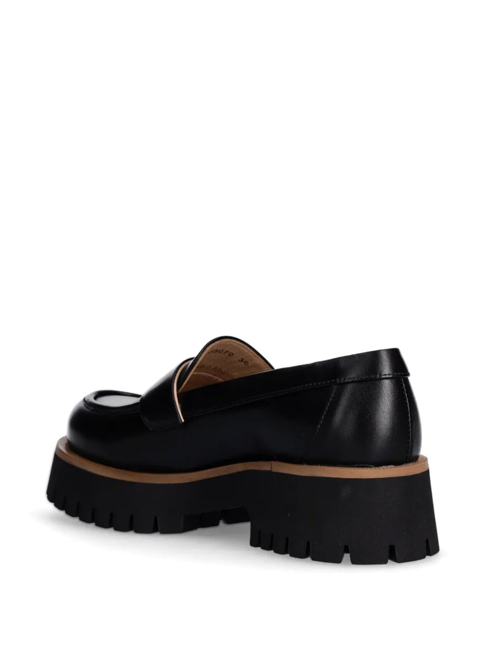 Baldinini Leren loafers Zwart