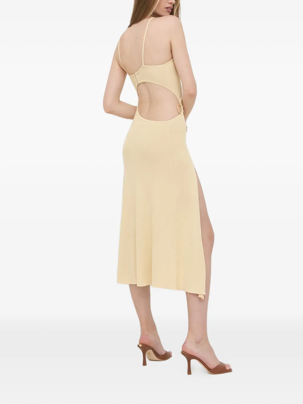  For Love And Lemons Ring Cut-out Midi Dress - Neutrals 