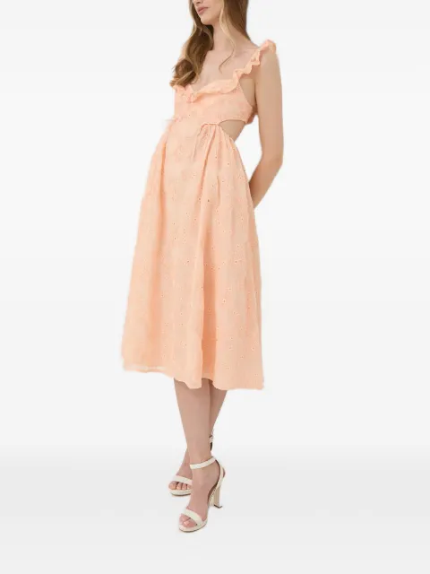 For Love And Lemons ruffled cut-out midi dress