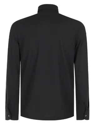 【関税&送料込】Zanone T-shirts and Polos Black Zanone Polo t-shirt - Black - Men | 811818ZG380Z0015 | thebs.com