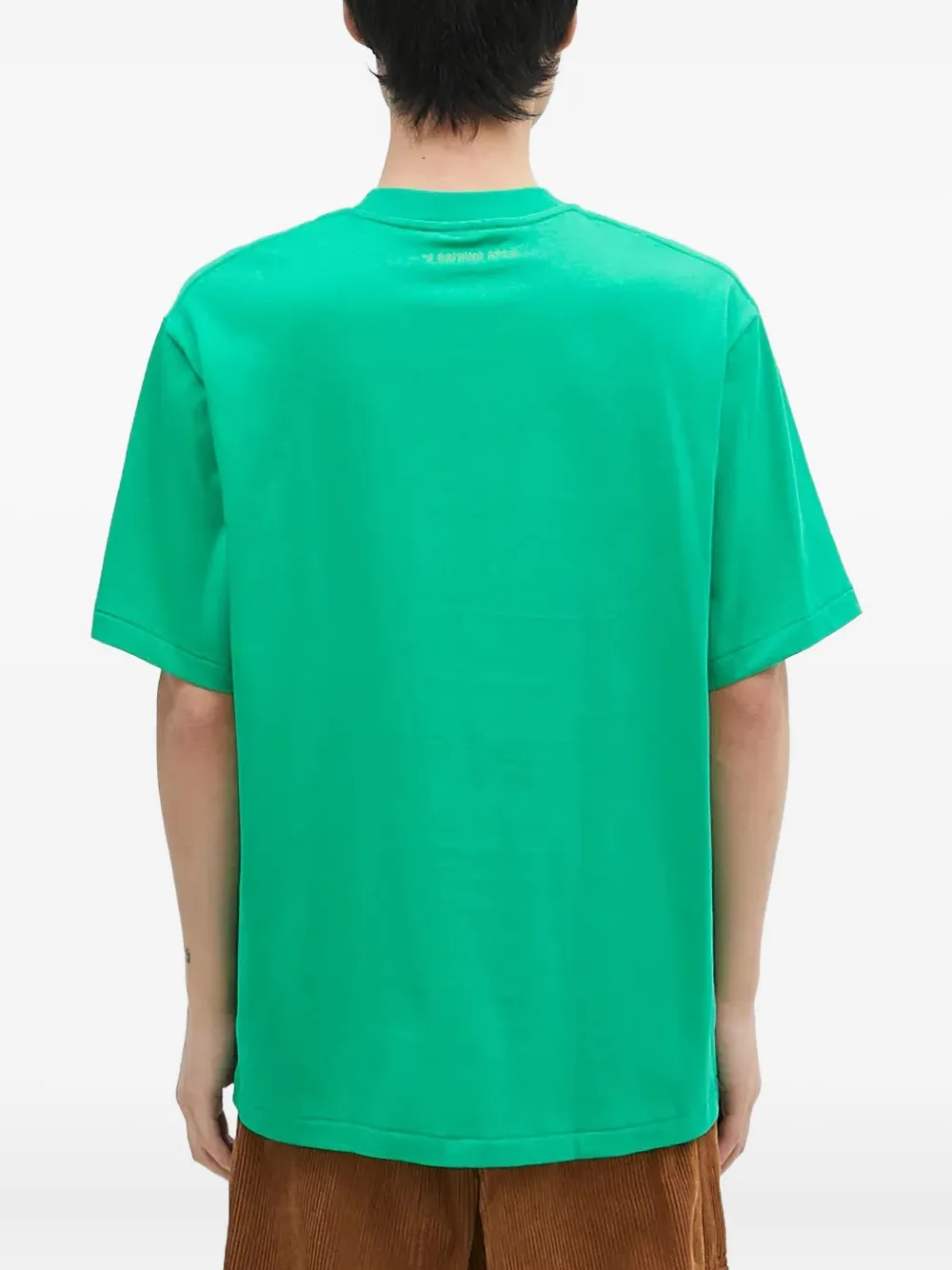 A BATHING APE Katoenen T-shirt met logo-applicatie Groen