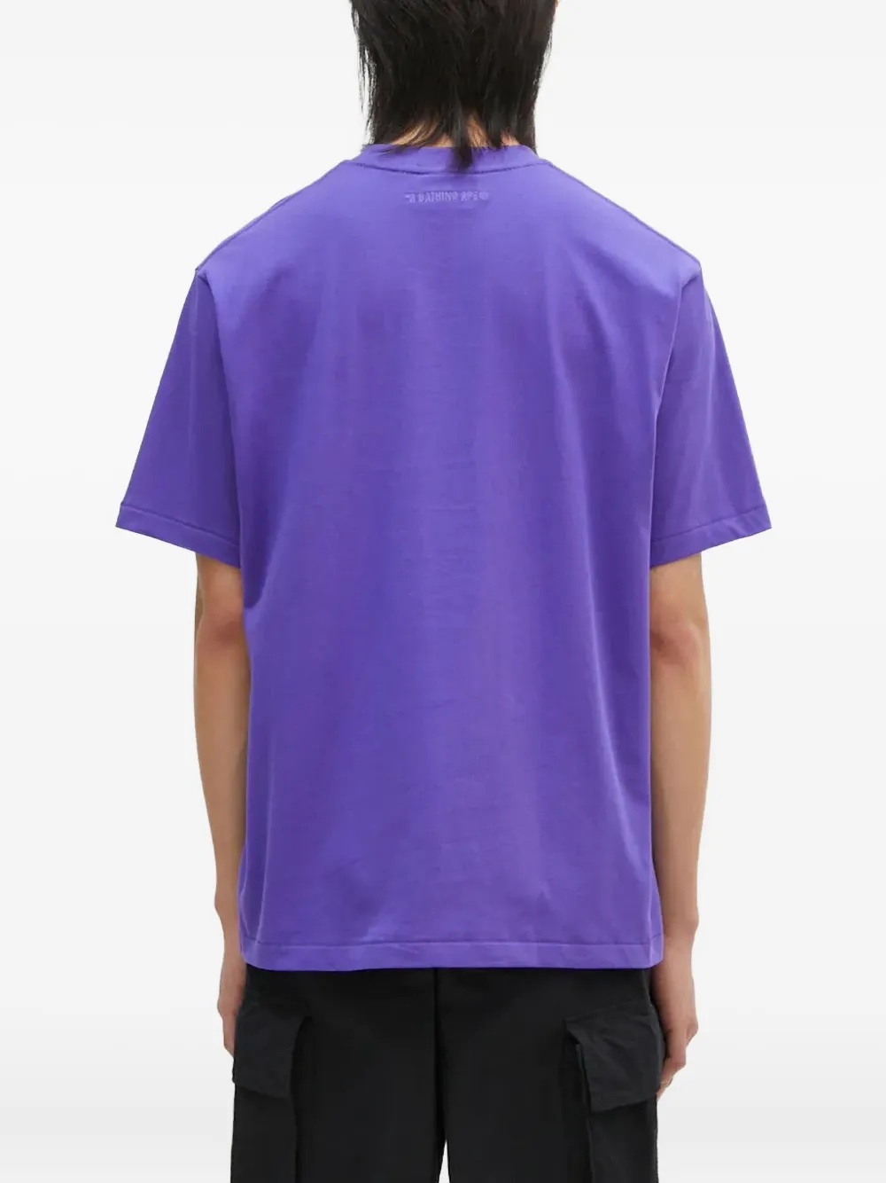 A BATHING APE T-shirt met geborduurd logo Paars