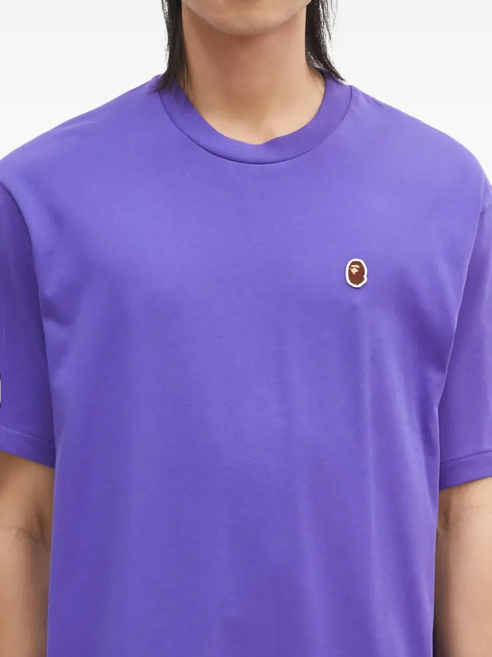 A BATHING APE T-shirt met geborduurd logo Paars