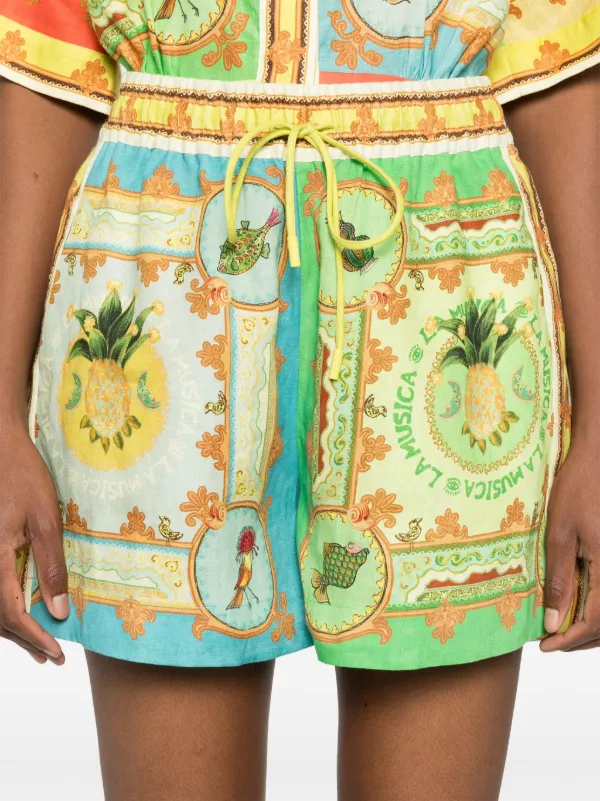 Alemais La Musica Thigh-Length Women Shorts - Green