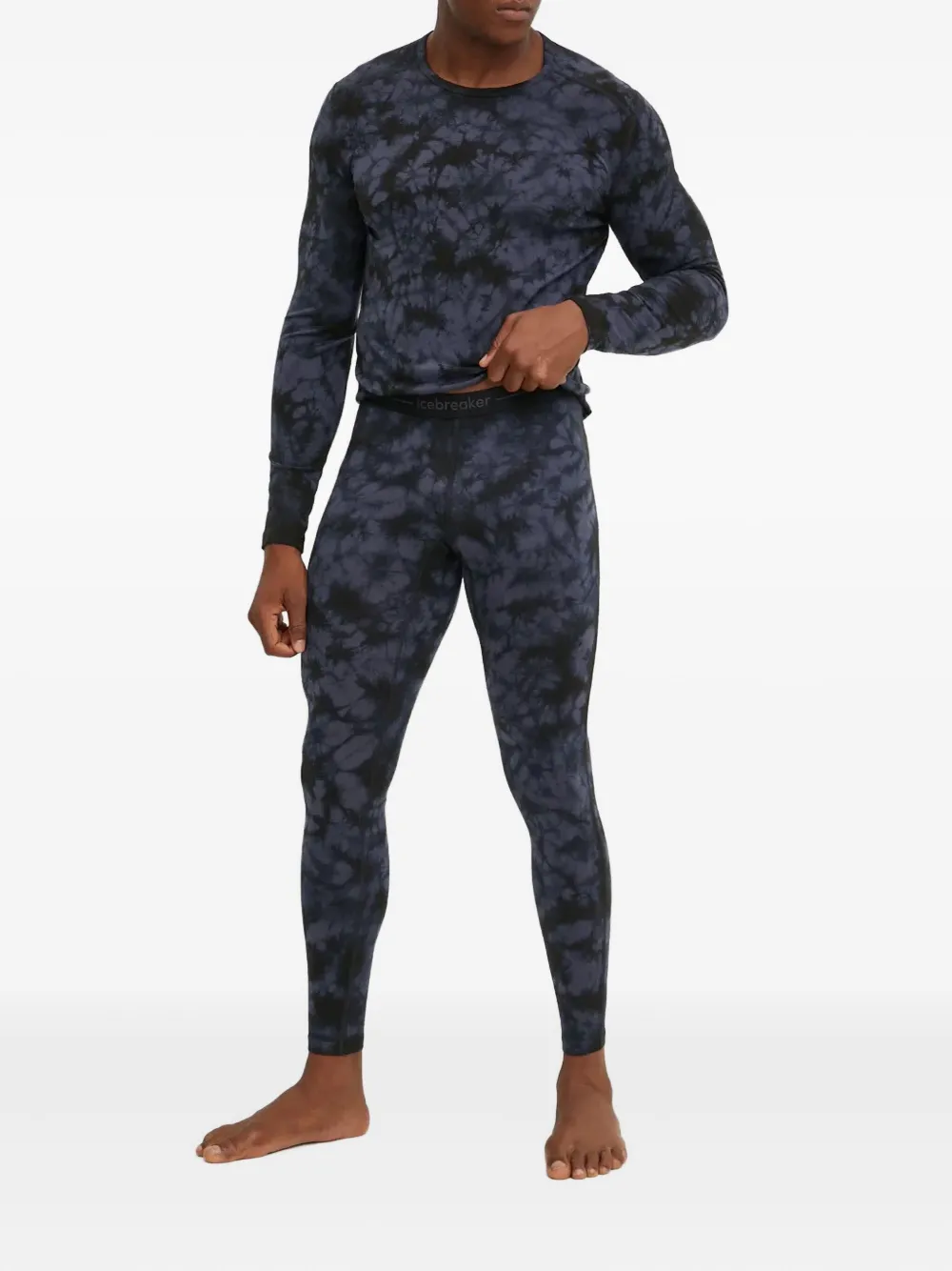 icebreaker legging à imprimé tie dye | bleu | Image 1