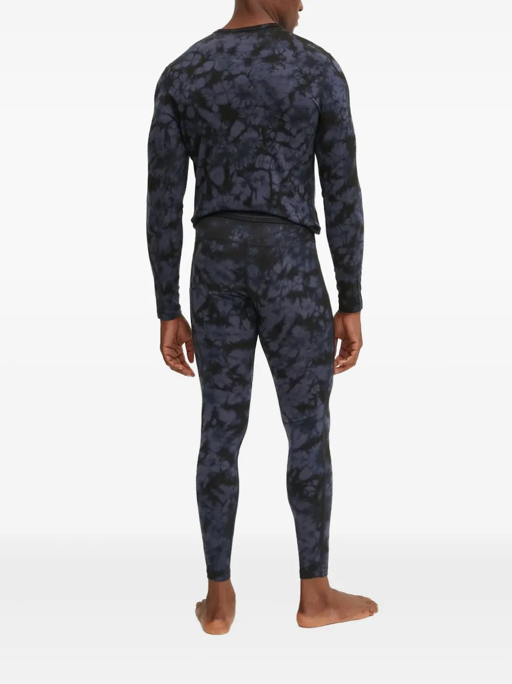 icebreaker Legging met tie-dye print Blauw