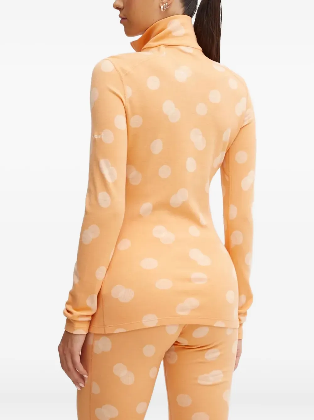 Icebreaker Zip-neck Ski Top In Orange