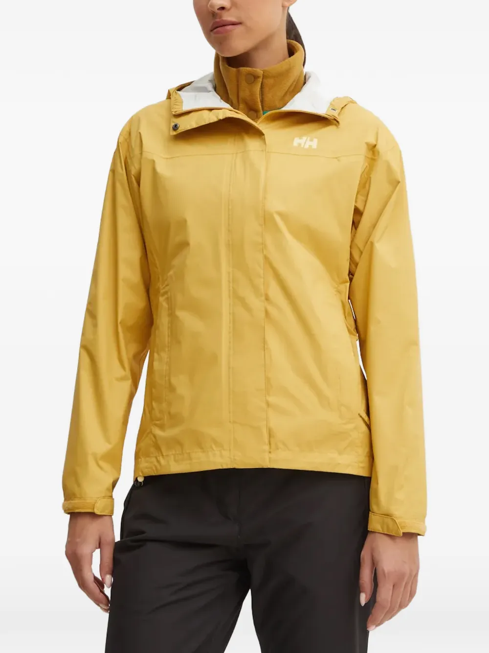 Helly Hansen Hooded Logo-detail Jacket In Yellow