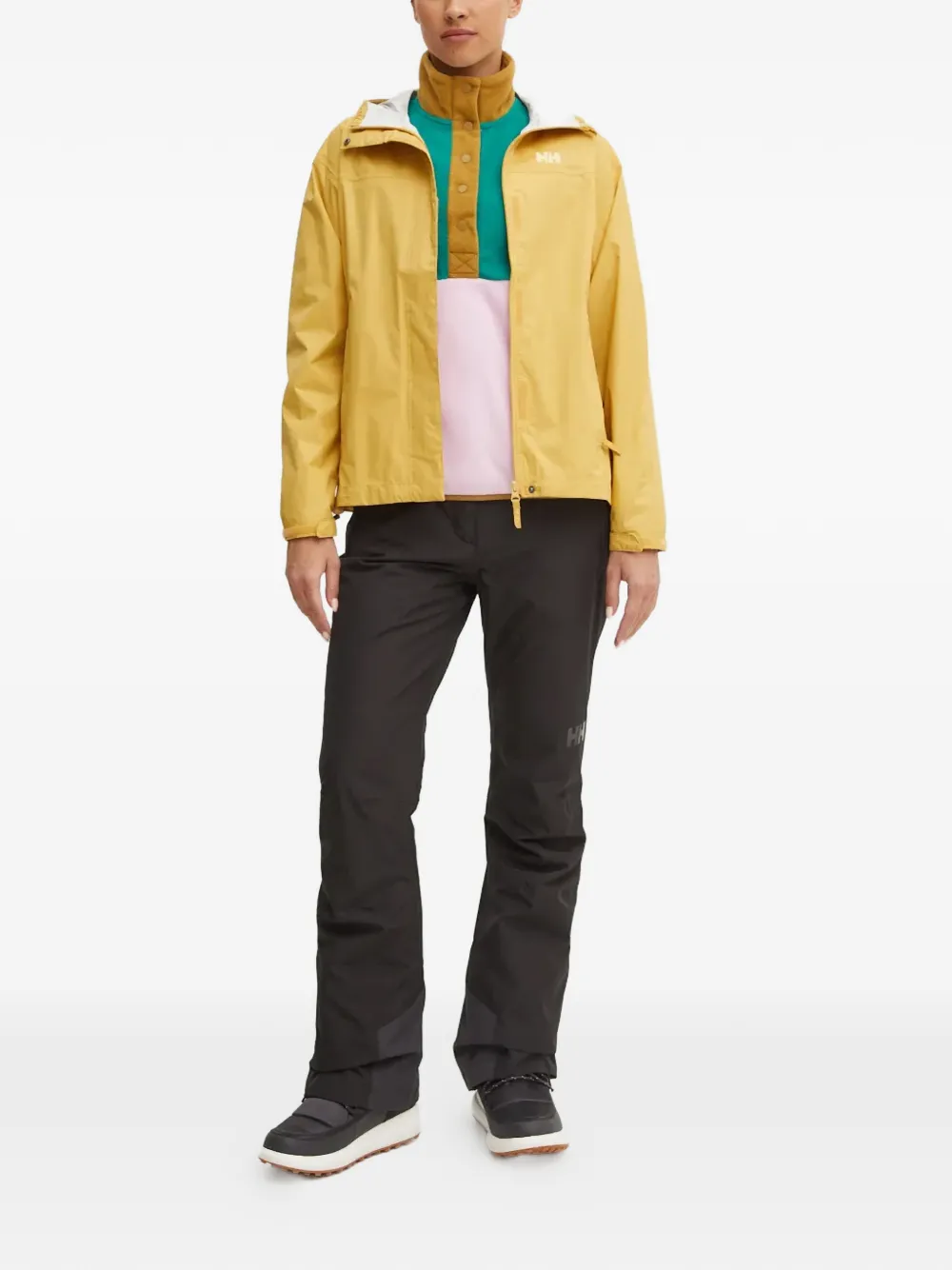 Helly Hansen Hooded Logo-detail Jacket In Yellow