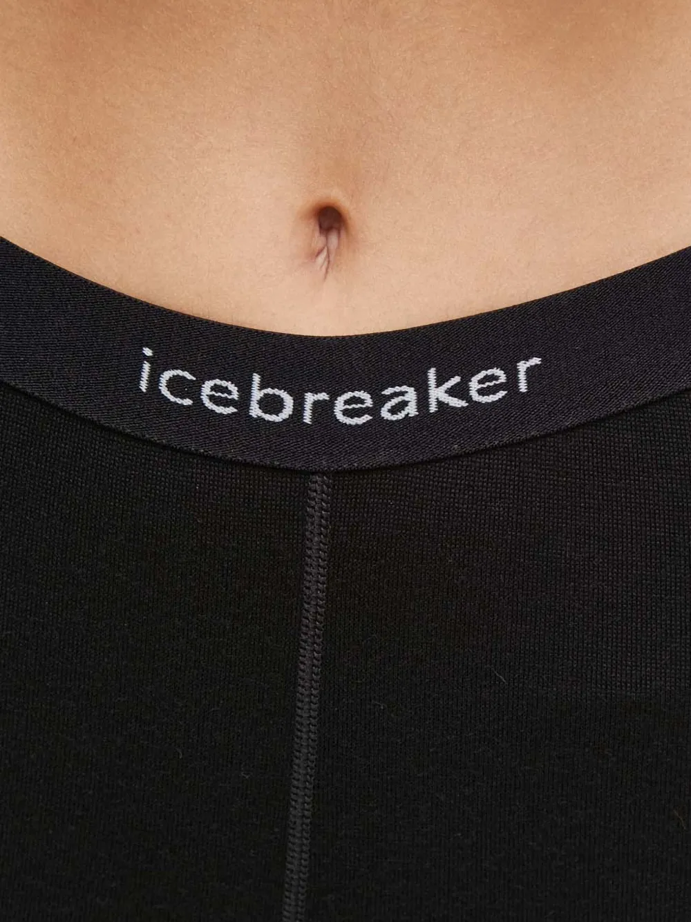  Icebreaker Legging à Taille à Logo - Noir 
