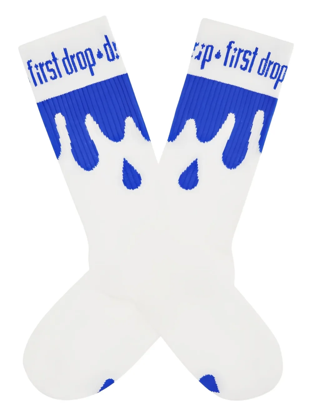 DRIP ILLEGAL drip-print socks | White | Image 1