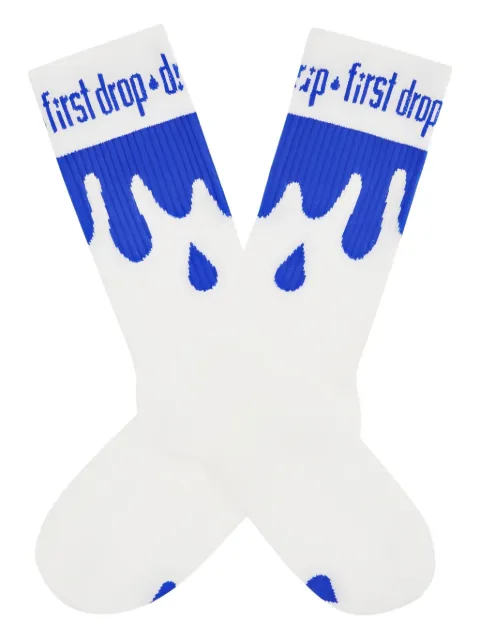 DRIP ILLEGAL drip-print socks