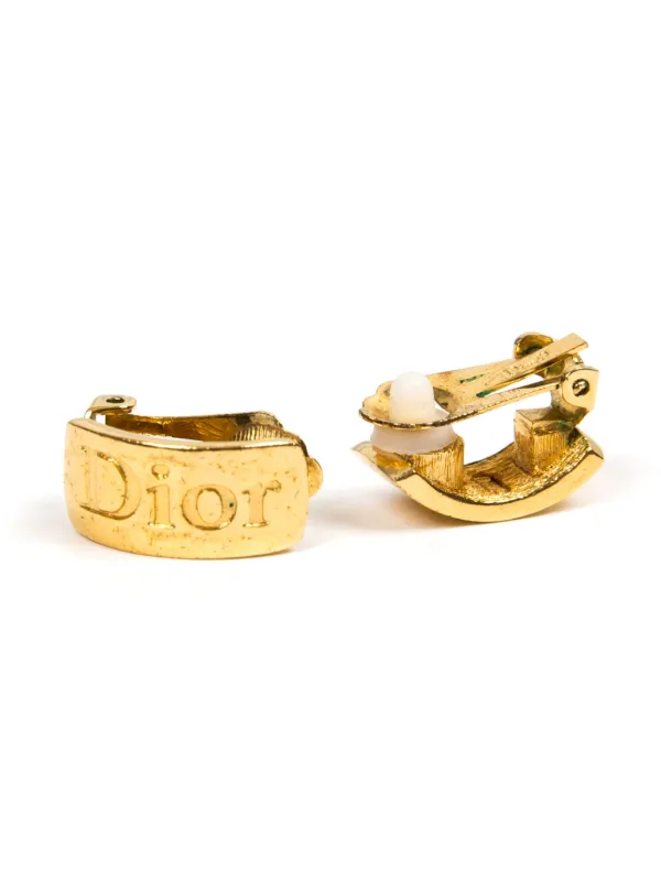Christian Dior Pre-Owned 1990 ロゴ イヤリング | ゴールドトーン
