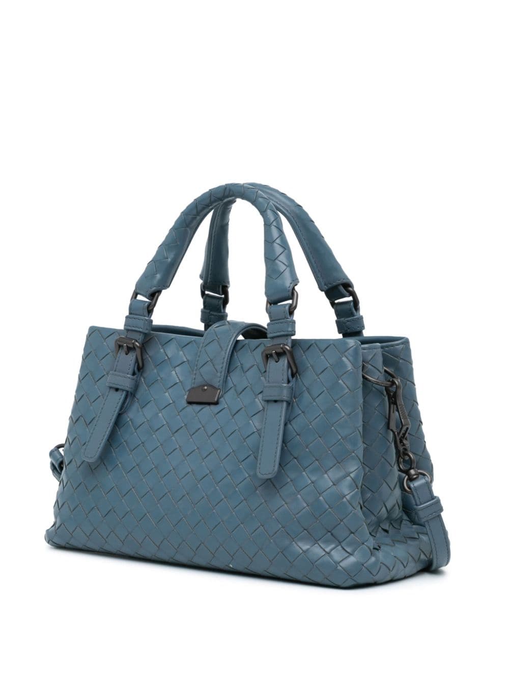 Bottega Veneta Pre-Owned 2012-2023 Mini Intrecciato Roma boekentas - Blauw