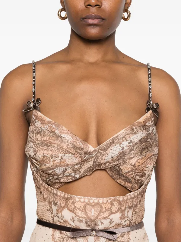 ZIMMERMANN Crush ドレス | ニュートラル | FARFETCH JP