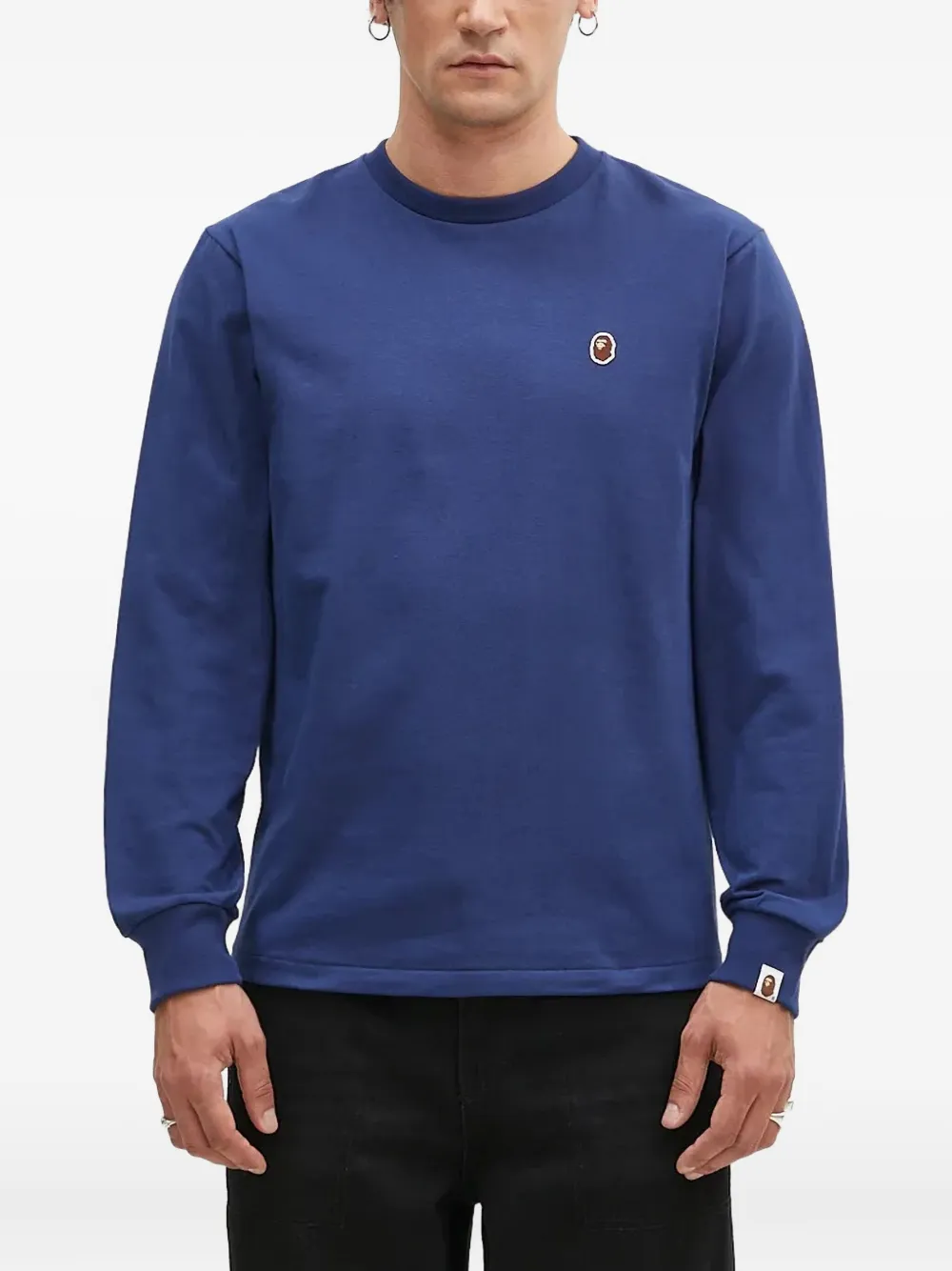A BATHING APE® One Point logo-appliqué sweatshirt | Blue | Image 1