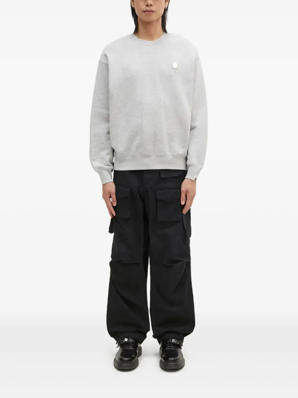 A BATHING APE® Ape Head crew neck sweatshirt | Grey | Image 1